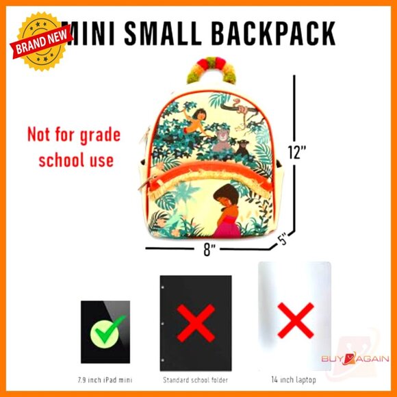 Mini Leather Backpack for Women, 12-Inch Fashion Purse with Tattoos Bundle main image 5